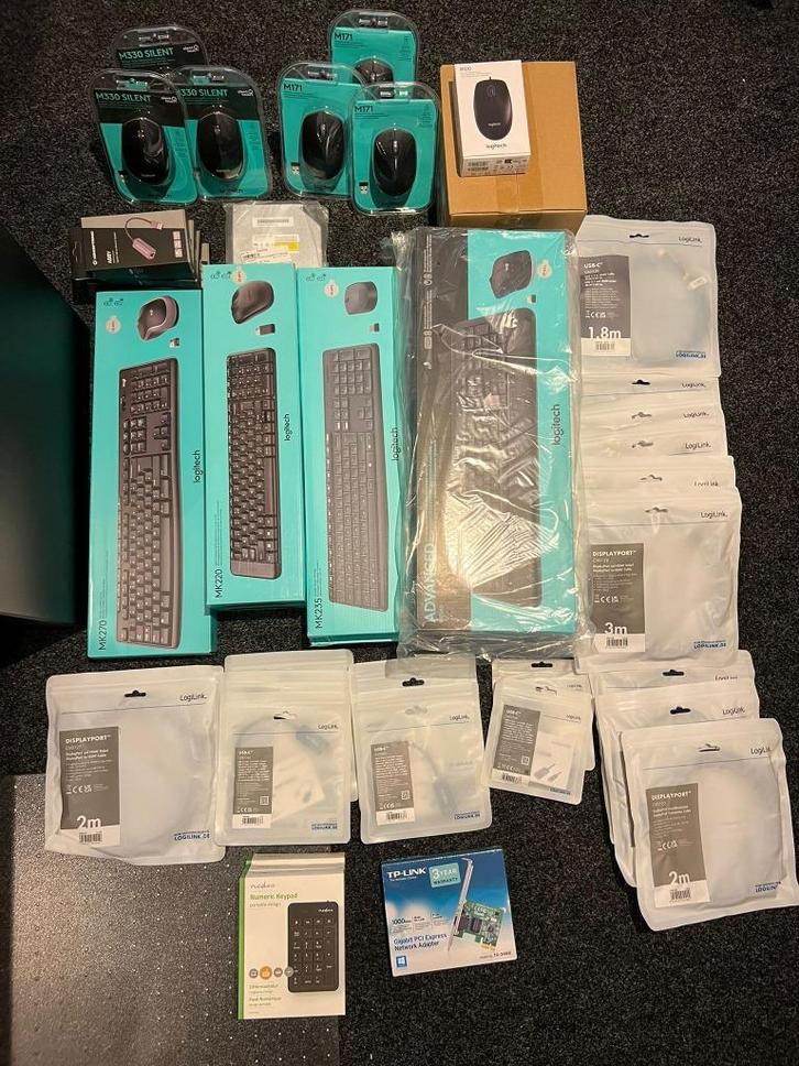 Partij toetsenborden/muis/usb netwerk/Kabels, Computers en Software, Toetsenborden, Nieuw, Ophalen of Verzenden
