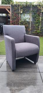 Eetkamerstoelen met wieltjes, set van 6, Ophalen, Gebruikt, Stof, Grijs