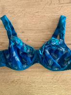 Prima donna 95C full cup blauw met aqua borduur, Kleding | Dames, BH, Prima donna, Verzenden, Blauw