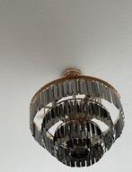 Moderne glazen hanglamp goud, Zsm weg!!, Huis en Inrichting, Lampen | Kroonluchters, Ophalen of Verzenden, Gebruikt, Glas