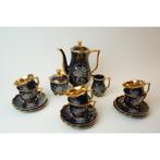 # Linoj Seckin limoges porselein kobalt mokka servies, Antiek en Kunst, Antiek | Servies compleet, Ophalen