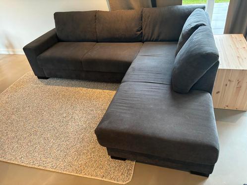 Hoekbank antraciet zeer degelijk, Huis en Inrichting, Banken | Sofa's en Chaises Longues, Gebruikt, Vierpersoons of meer, Ophalen of Verzenden