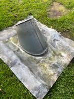 Dakdoorvoer met loodslab en kachelpijp, Gebruikt, Zwart, Overige typen, Ophalen of Verzenden