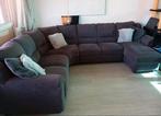 Hoek lounge bank antraciet, Huis en Inrichting, Ophalen, Gebruikt, Stof
