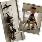 Fairtrade houten Pinokkio / marionet en met bungelbeentjes, Antiek en Kunst, Curiosa en Brocante, Ophalen of Verzenden