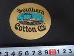 sticker southern cotton co logo kleding raderboot, Verzamelen, Ophalen, Zo goed als nieuw