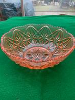 Art Deco kristallen roze/rosaline persglas schaal, Ophalen of Verzenden