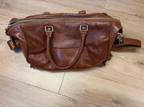 Luiertas cowboybag cognac (schoudertas), Kinderen en Baby's, Luiertassen, Zo goed als nieuw, Schoudertas, Ophalen of Verzenden