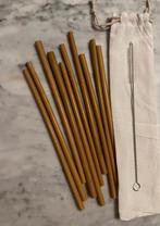 Bamboo rietjes - 13 zakjes - 10 rietjes per zakje, Nieuw, Overige materialen, Ophalen of Verzenden, Bestekset