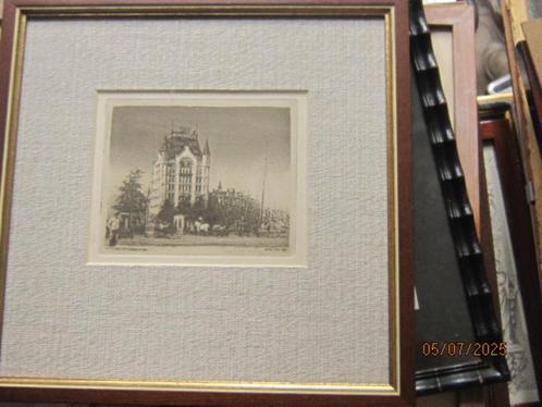 ETS, WITTEHUIS Rotterd, Ets door Karel KOK, 1900/1980 / KOCH, Antiek en Kunst, Kunst | Etsen en Gravures, Ophalen