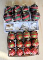 Schotse ruiten kerstballen., Diversen, Kerst, Ophalen of Verzenden, Zo goed als nieuw