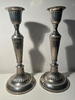Zwaar verzilverde kandelaars , 2 stuks, Ophalen of Verzenden, Zilver, 25 tot 50 cm