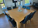 massief eiken set: eettafel, dressoir, tv-meubel en ladekast, Ophalen, Zo goed als nieuw