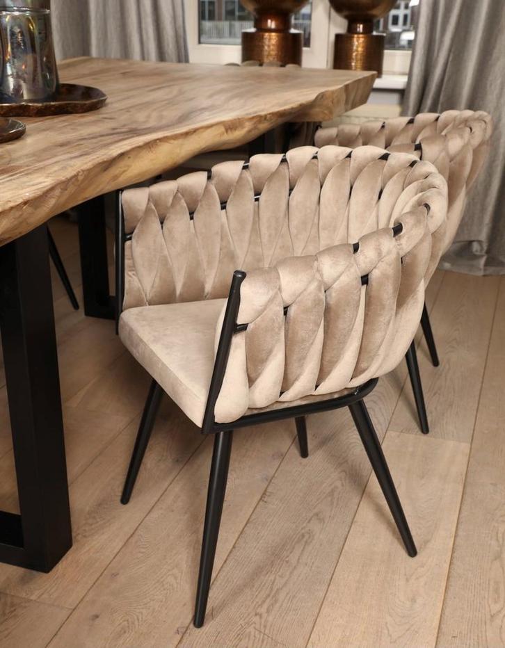 Wave Sand White, Huis en Inrichting, Stoelen, Nieuw, Vijf, Zes of meer stoelen, Stof, Ophalen of Verzenden