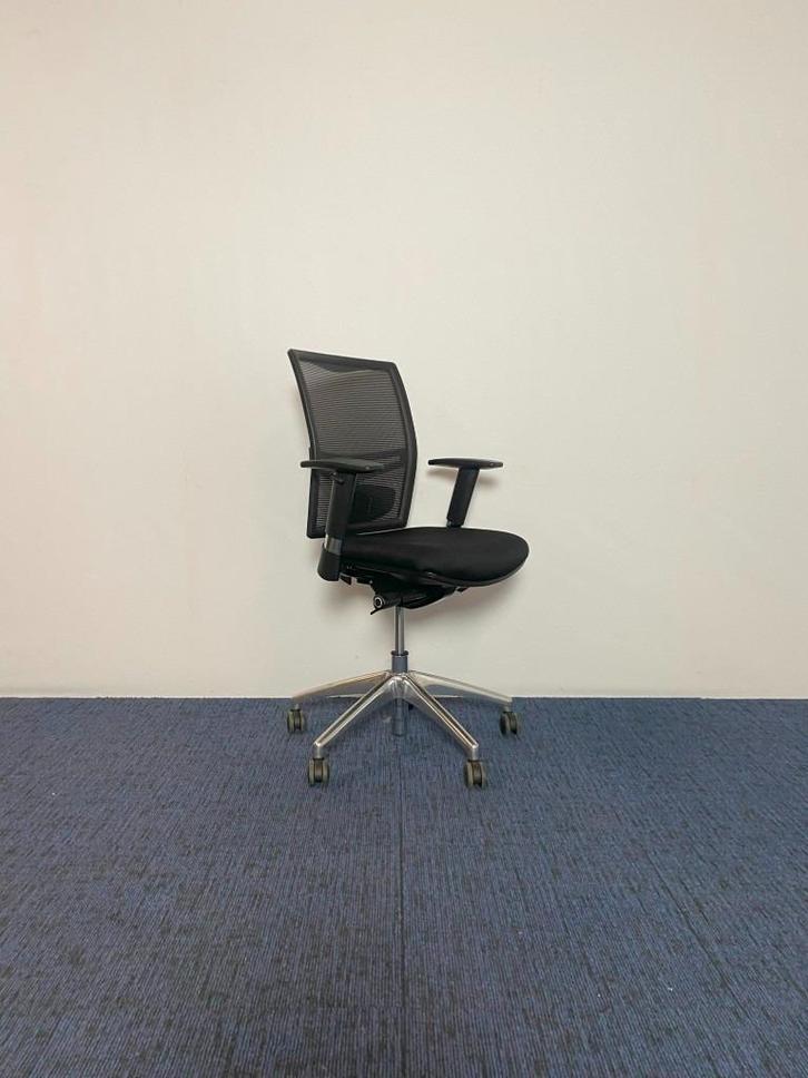 20 x Bureaustoel CS Airtop, zwarte stof, chroom voetkruis, Huis en Inrichting, Bureaustoelen, Gebruikt, Bureaustoel, Zwart, Ergonomisch