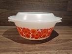 Vintage dekschaal Arcopal Lotus serie oranje rood, glas, Ophalen of Verzenden