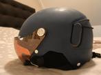 Snowboardhelm skihelm donkerblauw met oranje bril, Ophalen, Zo goed als nieuw, Helm of Bescherming