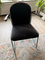 Gispen 413 RL Fauteuil - Grijs/Blauw Ribstof, Ophalen, Gebruikt, Metaal, Eén