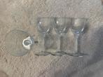 Antieke Kristallen Wijnglazen Set (4 stuks), Antiek en Kunst, Antiek | Glas en Kristal, Ophalen of Verzenden
