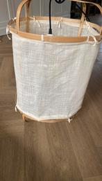 Bamboe  hanglamp en stof 40x60, Ophalen, Zo goed als nieuw, Rond