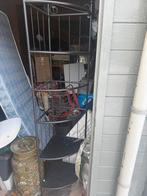 Gratis Ikea hoekrek zwart met glazen platen - 180cm, Ophalen, Gebruikt, Glas