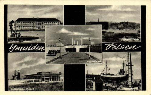 IJmuiden - Velsen - 5 afb - 1962? gelopen, Verzamelen, Ansichtkaarten | Nederland, Gelopen, Noord-Holland, 1960 tot 1980, Ophalen of Verzenden
