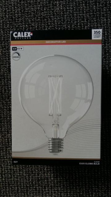 Calex E27 LED Filament Globe 125mm Clear 4 Watt dimbaar beschikbaar voor biedingen