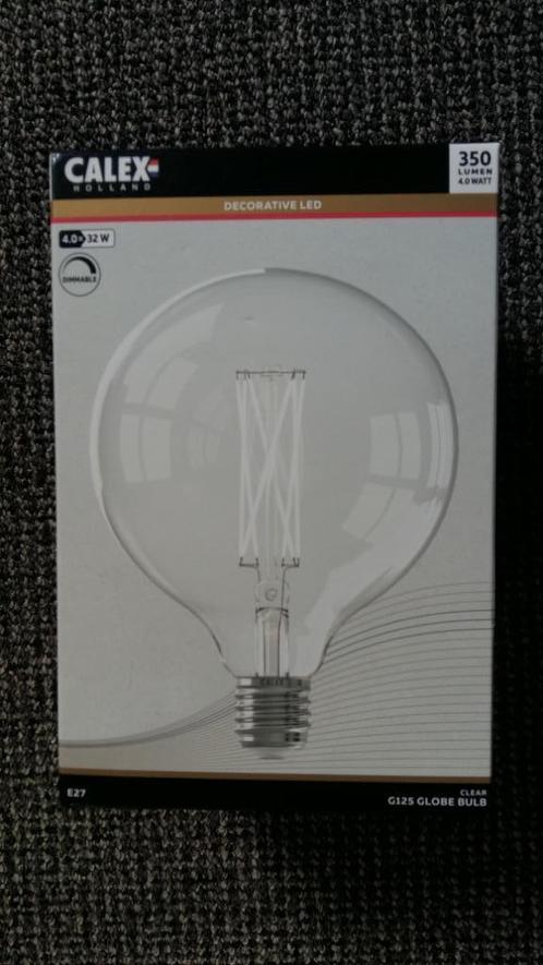 Calex E27 LED Filament Globe 125mm Clear 4 Watt dimbaar, Huis en Inrichting, Lampen | Losse lampen, Nieuw, Led-lamp, E27 (groot)