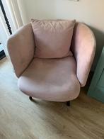 Poeder roze velvet design fateuil Dutch Tribes, Huis en Inrichting, Fauteuils, 75 tot 100 cm, Ophalen of Verzenden, Zo goed als nieuw