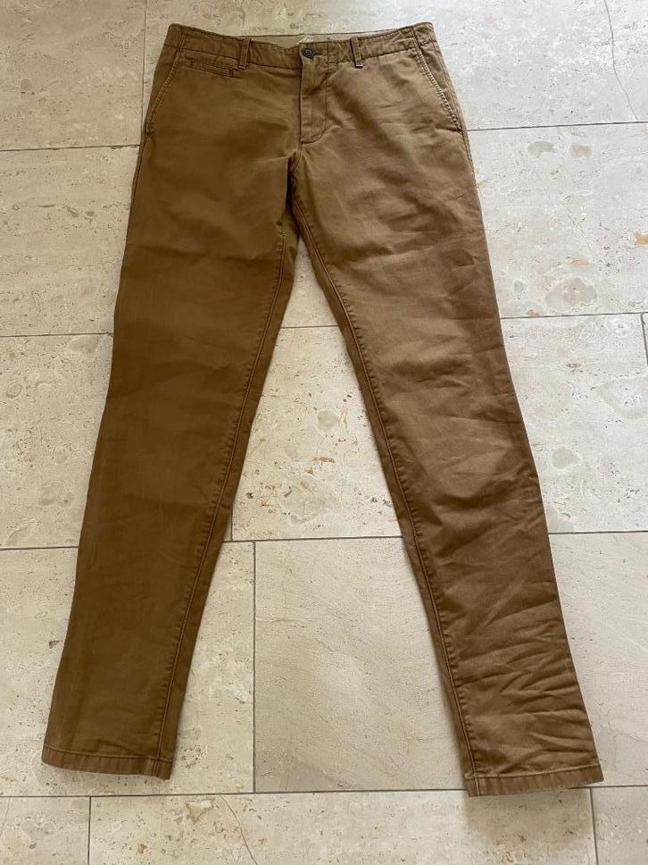 GAP: z.g.a.n. smalle camelkleur broek maat 32-34, Kleding | Heren, Broeken en Pantalons, Zo goed als nieuw, Maat 48/50 (M), Bruin