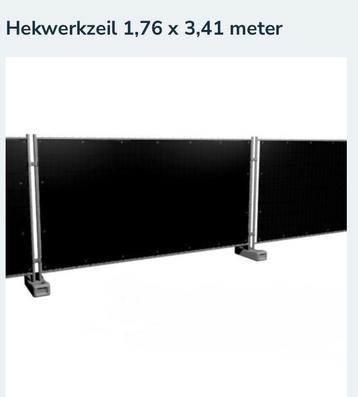 4x Bouwhekkleed zwart 1,76 x 3,41 m