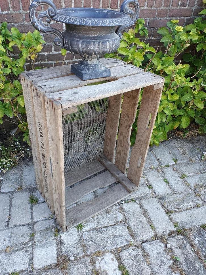 Brocante houten kist, Huis en Inrichting, Woonaccessoires | Kisten, Gebruikt, Minder dan 50 cm, Minder dan 50 cm, 50 tot 100 cm
