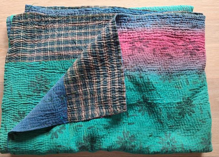 Vintage Sari Quilt | plaid, Sissel Edelbo, byBar, Huis en Inrichting, Woonaccessoires | Plaids en Woondekens, Nieuw, Ophalen of Verzenden