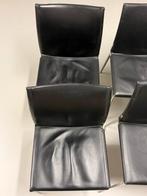 6 Zanotta Lia eetkamerstoelen, Ophalen, Gebruikt, Zwart, Design