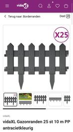 vidaXL Gazonranden 25 stuks - Antraciet, Tuin en Terras, Bielzen en Borders, Ophalen, Kunststof, Nieuw, Minder dan 25 cm