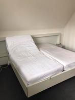 Interlubke 2 persoons bed, 180 cm, Gebruikt, Ophalen of Verzenden, Modern wit gelakt