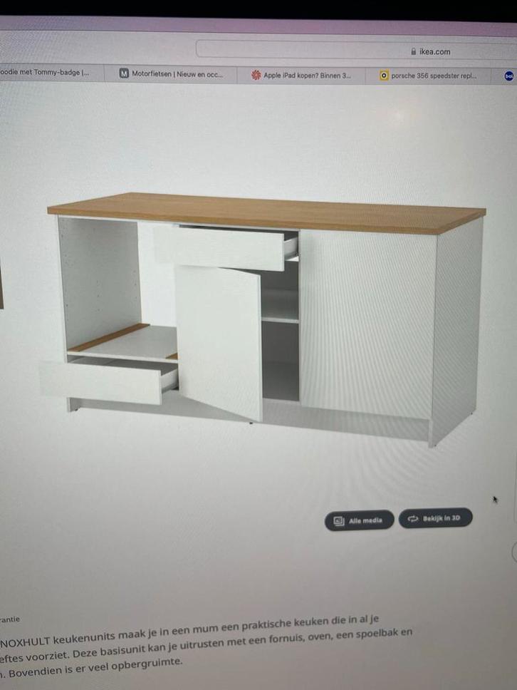 Ikea Knoxhult Keukenblok 180cm, Huis en Inrichting, Keuken | Keukenelementen, Gebruikt, Minder dan 100 cm, 150 tot 200 cm, 50 tot 75 cm