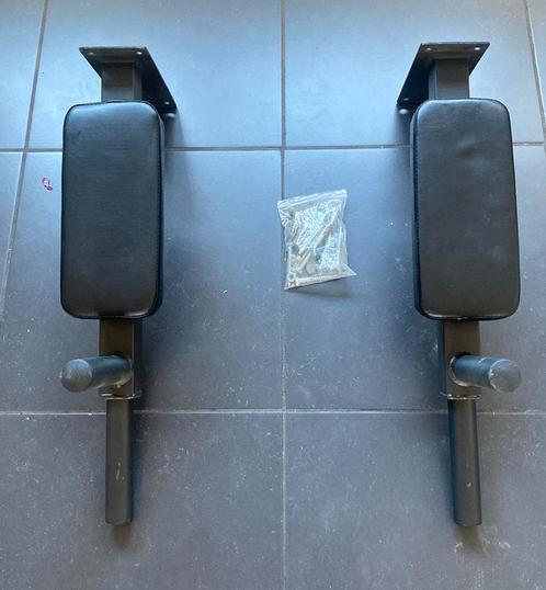 Dip bars / dip steunen / dip stangen, Sport en Fitness, Fitnessapparatuur, Zo goed als nieuw, Krachtstation, Borst, Metaal, Ophalen of Verzenden