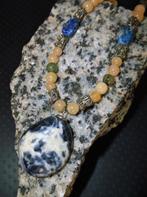 Lapis Lazuli, Jade, Sodaliet, Agaat, Ketting, Handgemaakt, Sieraden, Tassen en Uiterlijk, Kettingen, Nieuw, Ophalen of Verzenden