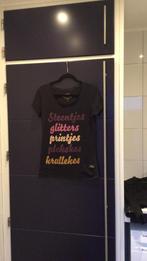 Roy Donders shirt met glitter opdruk maat L, Ophalen of Verzenden, Zo goed als nieuw, Zwart, Korte mouw