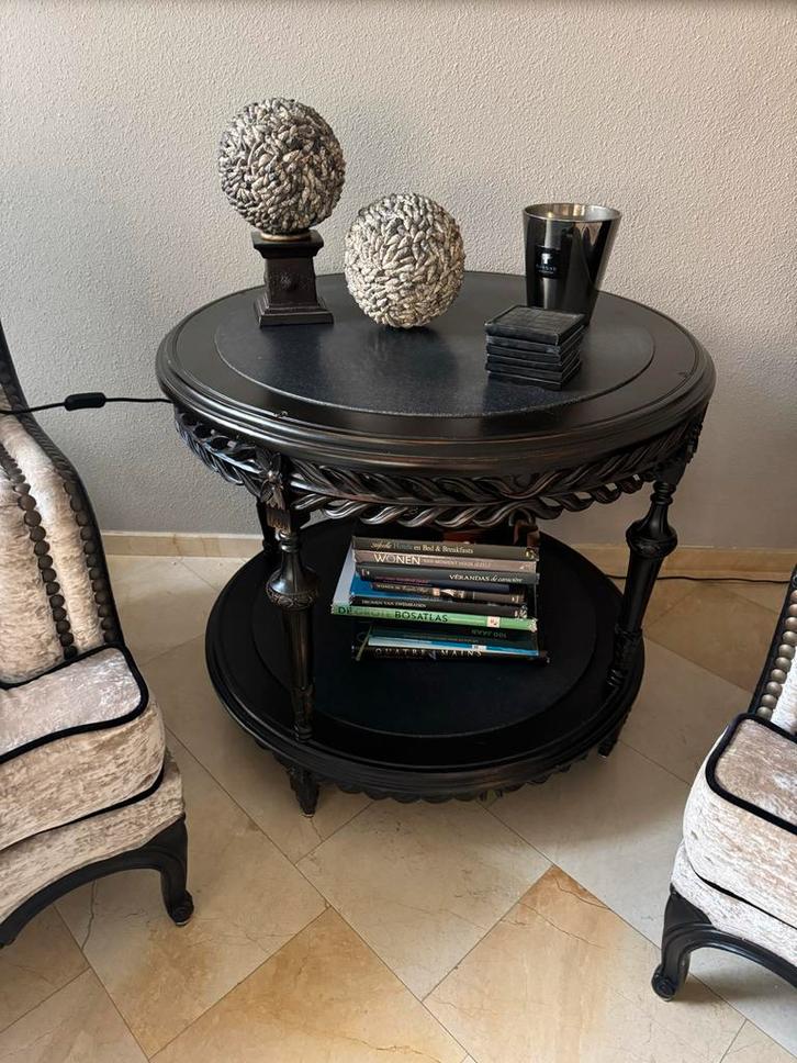 Biedermeier Stijl Tafel - Maison Sucre, Huis en Inrichting, Tafels | Sidetables, Gebruikt, 50 tot 75 cm, 50 tot 100 cm, Rond, Overige houtsoorten