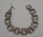 Zilveren prachtige zware vintage schakel armband nr.1169, Verzenden, Zo goed als nieuw, Zilver, Zilver