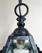 Vintage Franse zwarte hanglamp hal lamp lantaarn model, Huis en Inrichting, Lampen | Hanglampen, Ophalen of Verzenden, Zo goed als nieuw