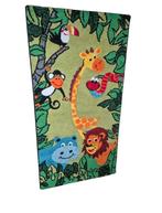 Jungle vloerkleed kinderkamer 80x150cm, 100 tot 150 cm, Zo goed als nieuw, Jungle, Rechthoekig