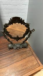 Prachtige bronzen kaptafelspiegel, Antiek en Kunst, Antiek | Spiegels, Ophalen of Verzenden, Ovaal, Minder dan 50 cm, Minder dan 100 cm