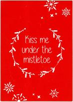 Kiss me under the mistletoe, Verzamelen, Ansichtkaarten | Themakaarten, Verzenden, 1980 tot heden, Ongelopen, Cultuur en Media