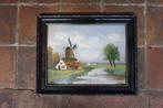 schilderij molen op houten paneel. Wie is de schilder???, Antiek en Kunst, Kunst | Schilderijen | Klassiek, Ophalen