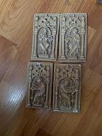 Religie Antieke Plaquette met Heilige, Antiek en Kunst, Ophalen of Verzenden