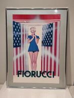 Original Fiorucci - America Pinup incl. frame, Rechthoekig Staand, Met lijst, Ophalen of Verzenden, Zo goed als nieuw