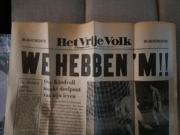 Het Vrije Volk 6 mei 1970 - Feyenoord Europacup, Verzamelen, Tijdschriften, Kranten en Knipsels, Tijdschrift, 1960 tot 1980, Ophalen of Verzenden